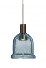 Besa Lighting RXP-KIBABL-LED-BR-L - Besa, Kiba Cord Pendant, Blue Bubble, Bronze Finish, 1x3W LED, 15Ft. Cord