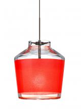 Besa Lighting RXP-PIC6RD-BR - Besa Pendant Pica 6 Bronze Red Sand 1x50W Halogen