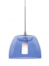 Besa Lighting RXP-SPURBL-LED-SN - Besa Spur Cord Pendant, Blue, Satin Nickel Finish, 1x3W LED