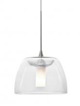 Besa Lighting RXP-SPURCL-LED-SN - Besa Spur Cord Pendant, Clear, Satin Nickel Finish, 1x3W LED