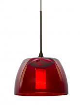 Besa Lighting RXP-SPURRD-BR - Besa Spur Cord Pendant, Red, Bronze Finish, 1x35W Halogen