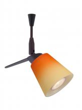 Besa Lighting SP-5042OP-12-BR - Besa Spotlight With 12" Stem Canto 3 Bronze Bicolor Orange/Pina 1x35W Halogen Mr11