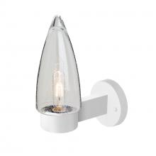 Besa Lighting SULUCL-WALL-EDIL-WH - Sulu Outdoor Sconce, Clear Bubble, White Finish, 1x5W LED Filament