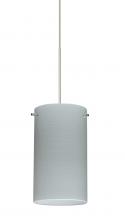 Besa Lighting X-4404KR-LED-SN-L - Besa Stilo 7 Pendant for Multiport Canopy Chalk Satin Nickel 1x5W LED, 15Ft. Cord