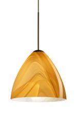 Besa Lighting XP-1779HN-LED-BR-L - Besa Pendant Mia Bronze Honey 1x5W LED, 15Ft. Cord