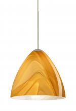 Besa Lighting XP-1779HN-LED-SN-L - Besa Pendant Mia Satin Nickel Honey 1x5W LED, 15Ft. Cord