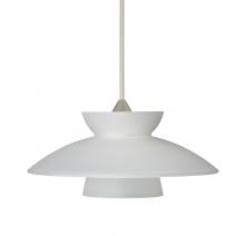 Besa Lighting XP-271825-LED-SN-L - Besa Pendant Trilo 7 Satin Nickel Frost 1x5W LED, 15Ft. Cord