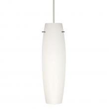 Besa Lighting XP-412107-SN-L - Besa Tu Tu Pendant, Opal Matte, Satin Nickel, 1x50W Halogen, 15Ft Cord