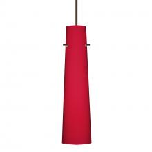 Besa Lighting XP-5674RM-LED-BR-L - Besa Camino Pendant Bronze Ruby Matte 1x50W Halogen, 15Ft. Cord