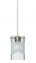 Besa Lighting XP-6524EC-LED-SN - Besa Pendant Scope Satin Nickel Clear/Frost 1x5W LED