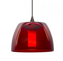 Besa Lighting XP-SPURRD-BR-L - Besa Spur Cord Pendant, Red, Bronze Finish, 1x35W Halogen, 15Ft. Cord