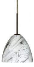 Besa Lighting 1BC-7572MG-HAL-BR - Besa Sasha Pendant Bronze Marble Grigio 1x40W Halogen