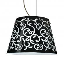 Besa Lighting 1KV-4394BD-BR - Besa Pendant Amelia 18 Bronze Black Damask 3x100W A19