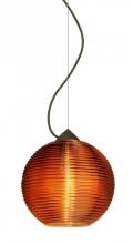 Besa Lighting 1KX-461682-LED-BR - Besa Kristall 8 Pendant Bronze Amber 1x9W LED