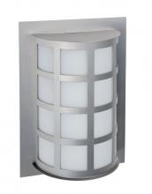 Besa Lighting SCALA13-SW-BA - Besa Outdoor Scala 13 Brushed Aluminum Satin White 1x60W A19