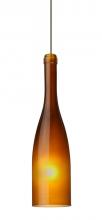 Besa Lighting 1XC-1685AF-BR - Besa Pendant Botella 12 Bronze Amber Frost 1x35W Halogen