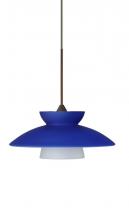 Besa Lighting 1XP-271823-BR - Besa Pendant Trilo 7 Bronze Blue Matte 1x50W Halogen