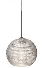 Besa Lighting 1XP-4615GL-BR - Besa Pendant Kristall 6 Bronze Glitter 1x35W Halogen