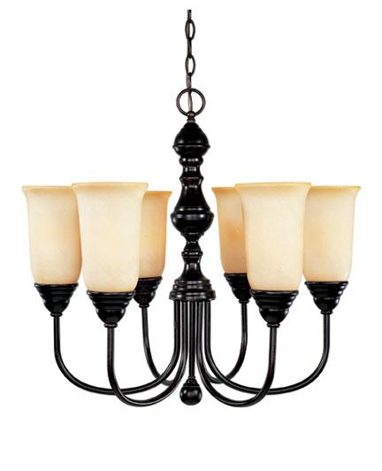 English Bronze Up Chandelier