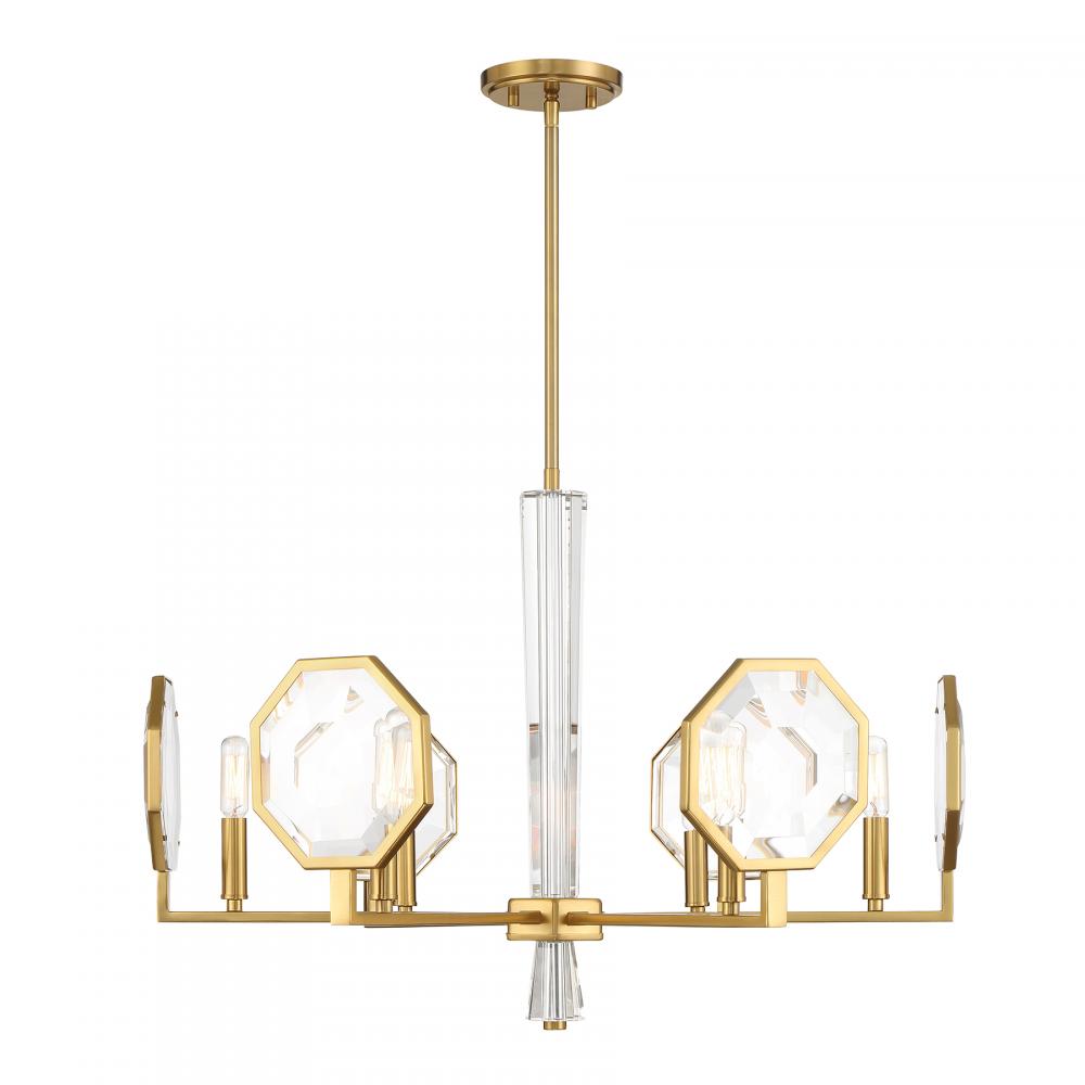 Leighton 6-Light Chandelier in Warm Brass