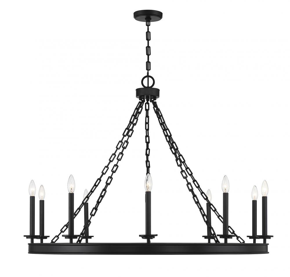 Seville 10-Light Chandelier in  Matte Black