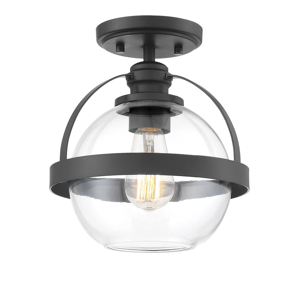 Pendleton 1-Light Ceiling Light in  Matte Black