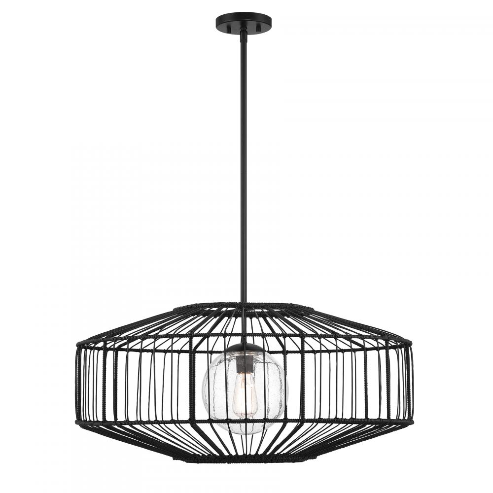 Marcy 1-Light Pendant in Matte Black