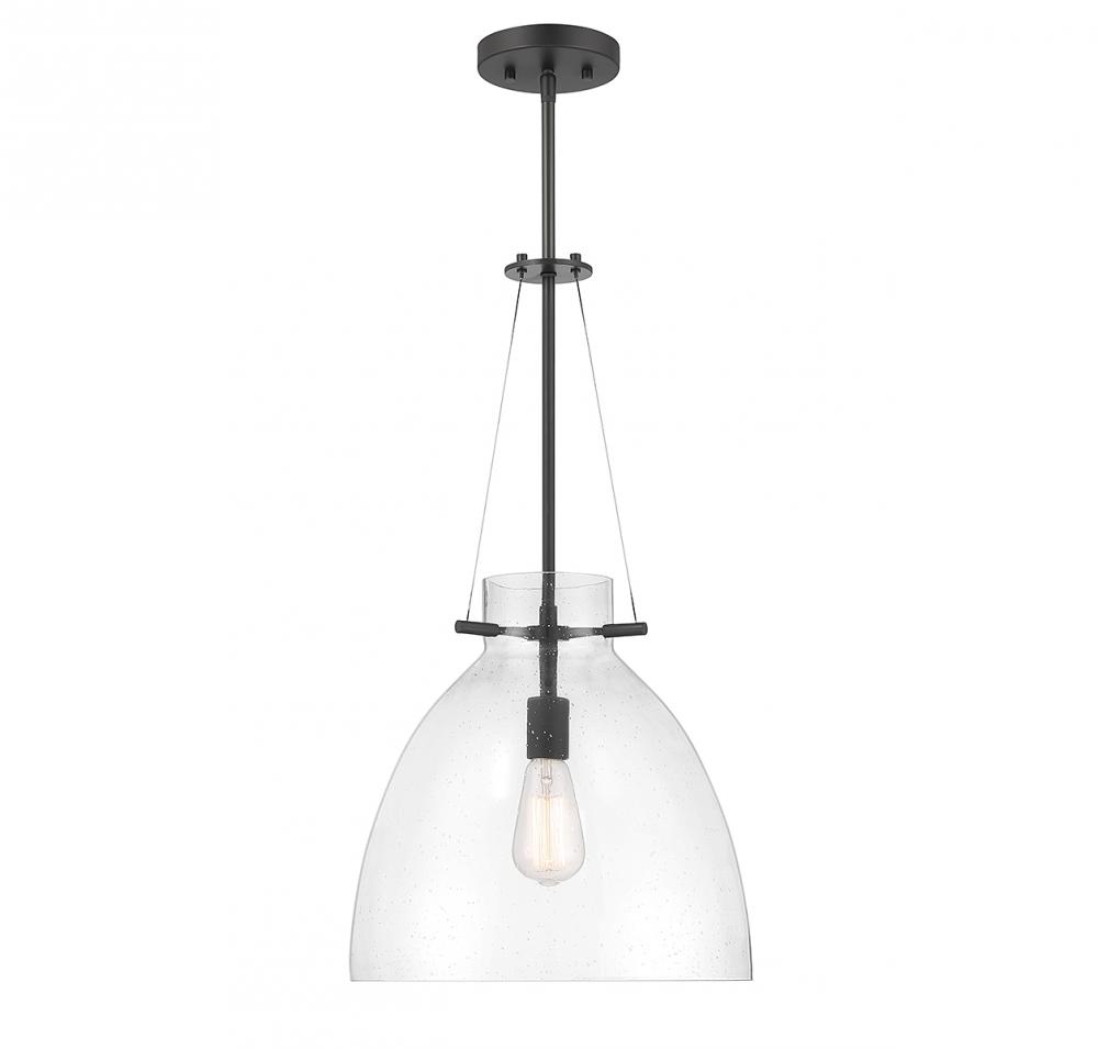 Foster 1-Light Pendant in Matte Black