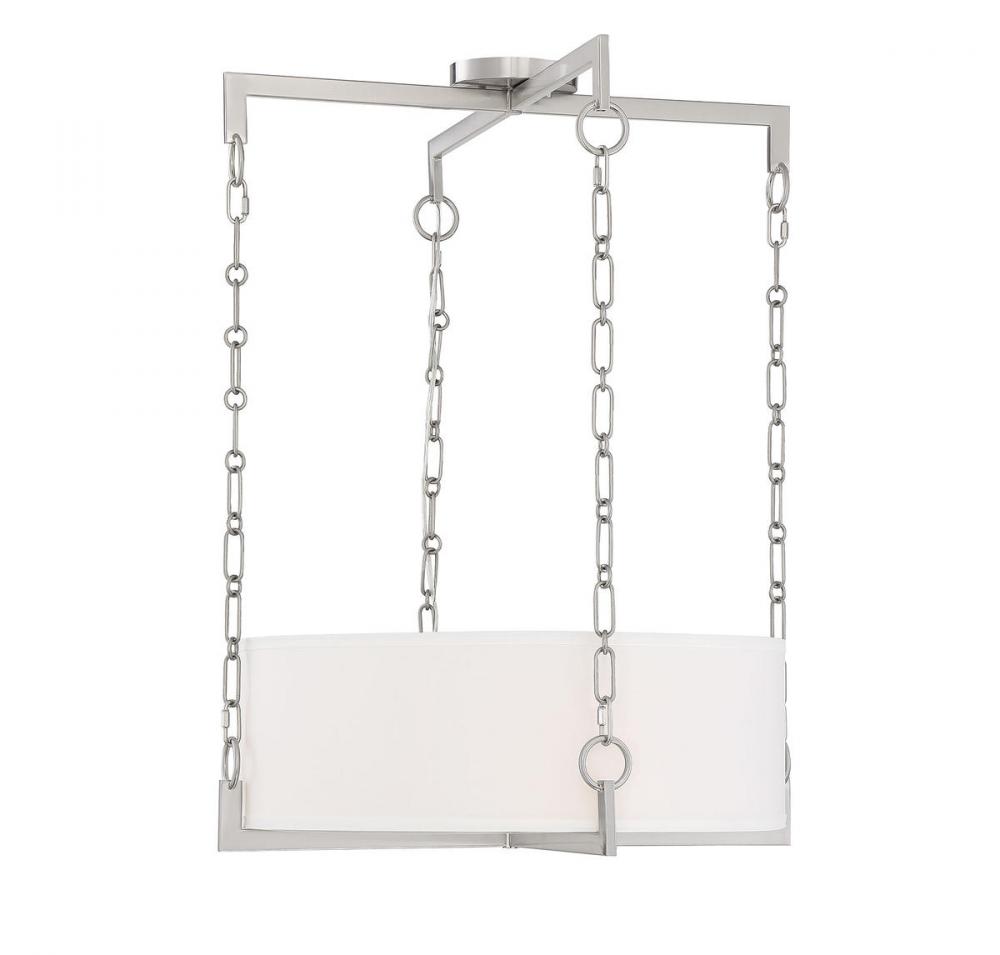 Abbott 4-Light Pendant in Satin Nickel