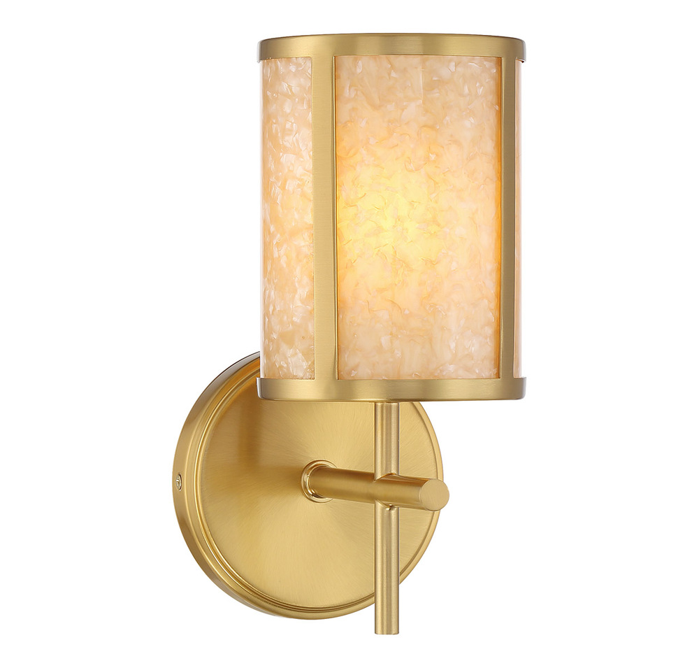 Camden 1-Light Wall Sconce in Warm Brass