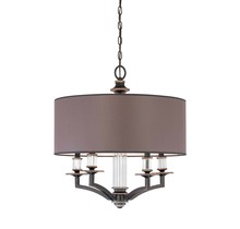 Savoy House 1-1070-5-59 - Five Light Distressed Bronze Drum Shade Chandelier