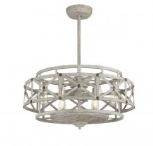  34-FD-123-155 - Colonade 6-Light Fan D'Lier in  Provence with Gold Accents