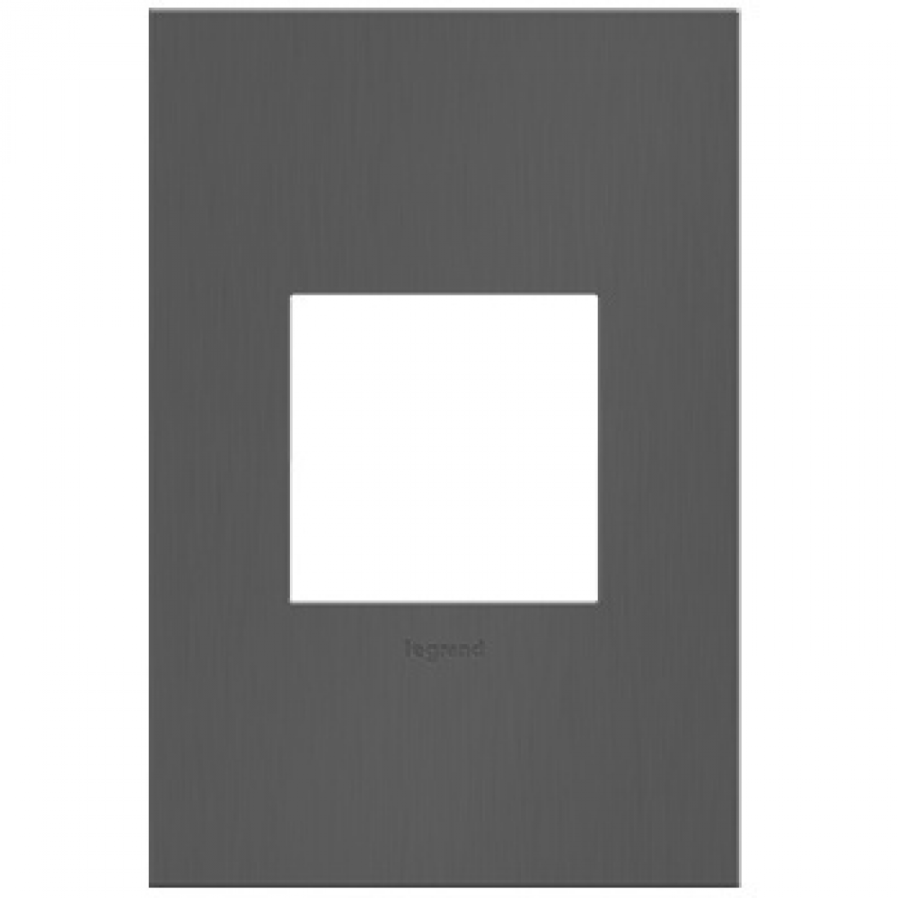 Adorne® Brushed Black Nickel One-Gang Screwless Wall Plate