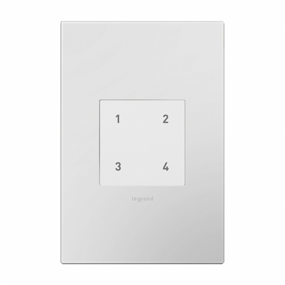 Adorne® Wireless Smart Scene Switch with Netatmo, White