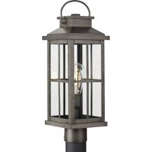 Progress P540095-103 - Williamston Collection One-Light Antique Pewter and Clear Glass Transitional Style Outdoor Post Lant