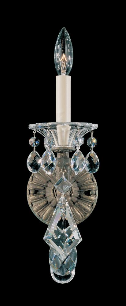 La Scala 1 Light 120V Wall Sconce in Heirloom Gold with Clear Heritage Handcut Crystal