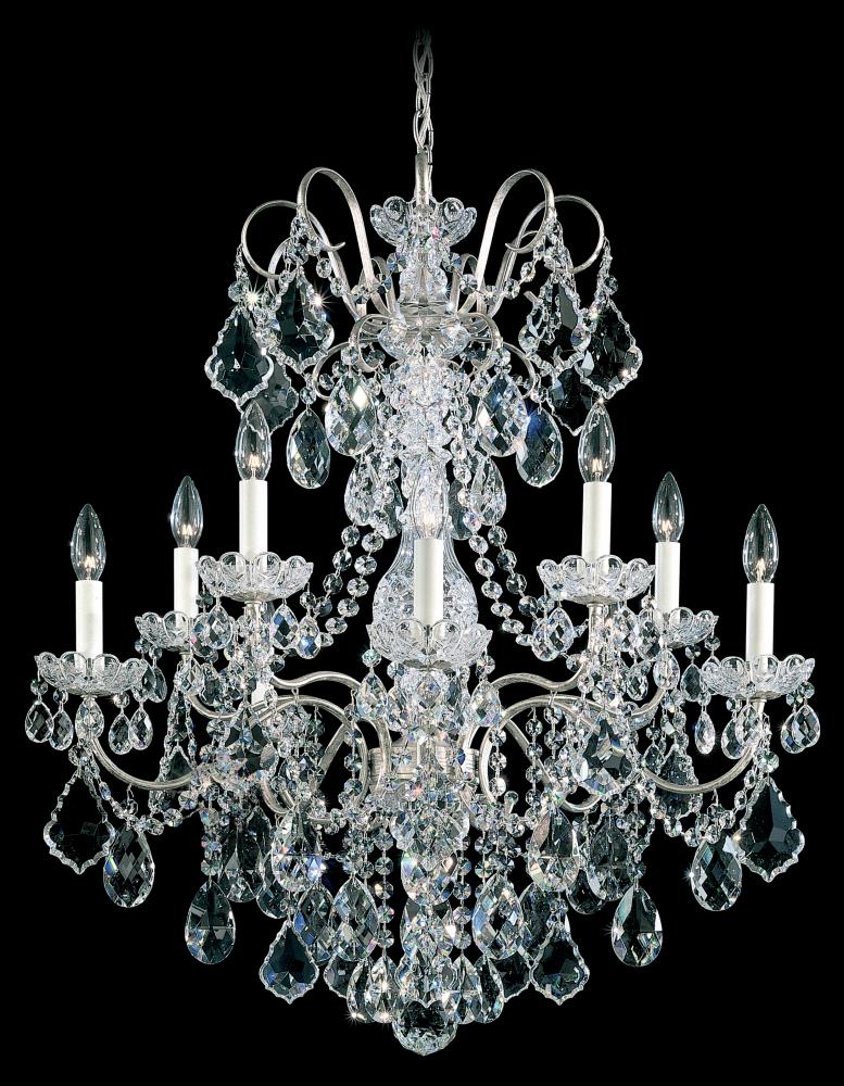 New Orleans 10 Light 120V Chandelier in Etruscan Gold with Clear Crystals from Swarovski