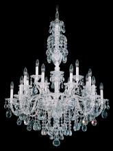 Schonbek 1870 2998-40H - Sterling 20 Light 120V Chandelier in Polished Silver with Clear Heritage Handcut Crystal