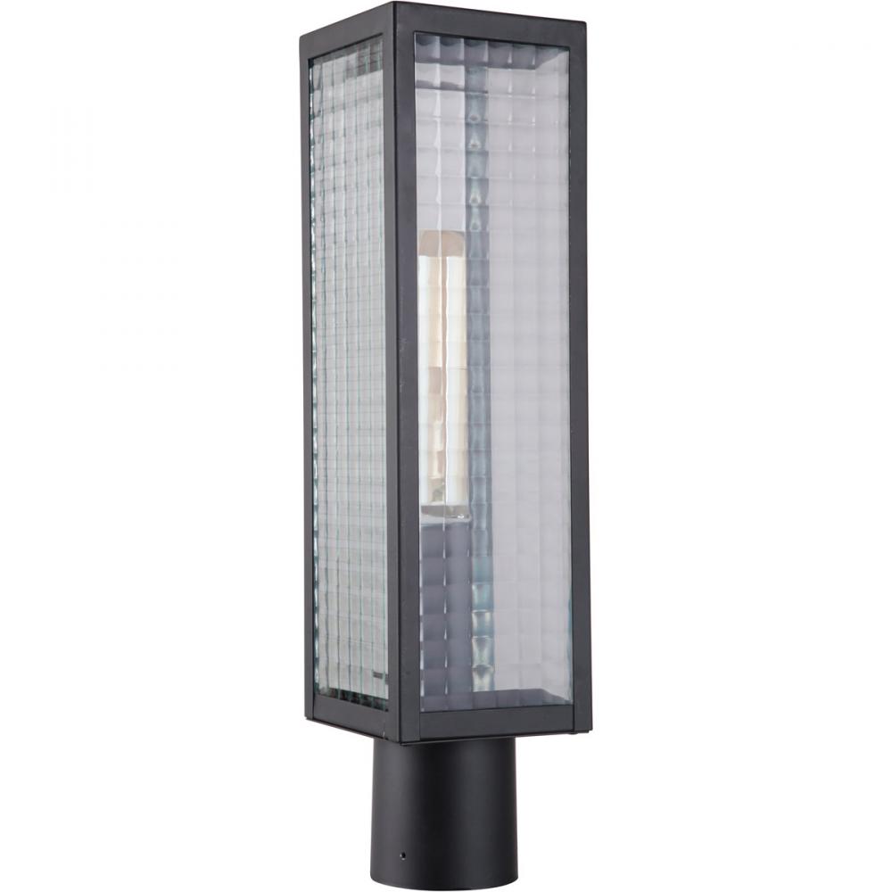 Deka 1 Light Large Outdoor Post Mount in Midnight