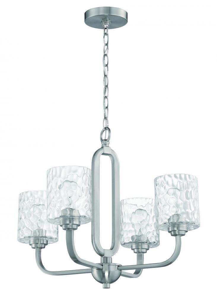 Collins 4 Light Chandelier in Brushed Polished Nickel