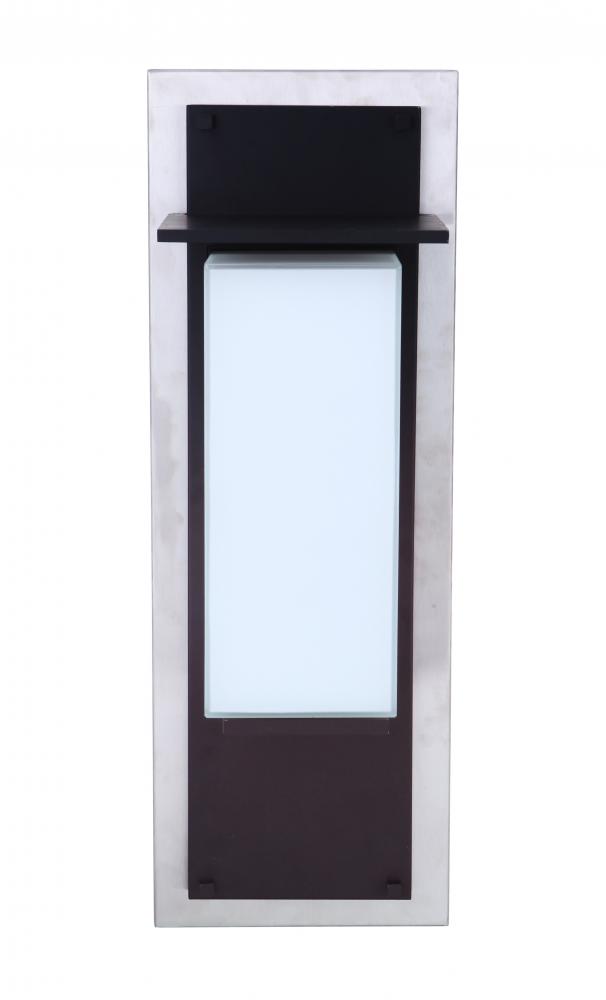 Heights 1 Light Medium Outdoor LED Wall Lantern in Stainless Steel/Midnight