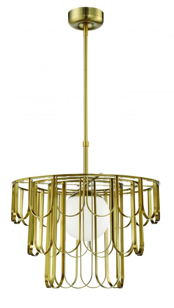 Melody 1 Light Pendant in Satin Brass