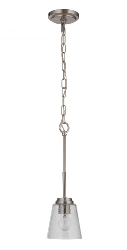 Tyler 1 Light Mini Pendant in Brushed Polished Nickel