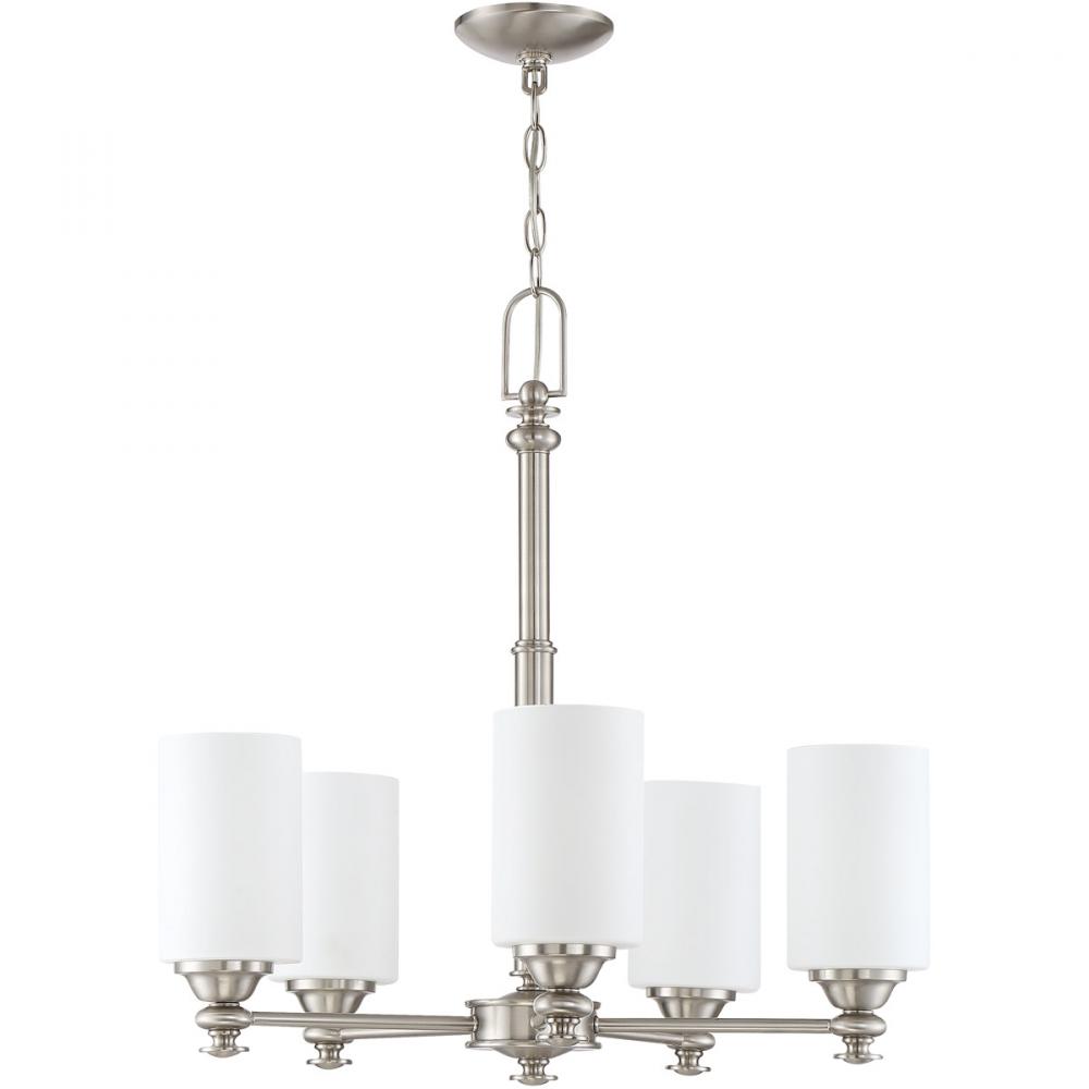 Dardyn 5 Light Chandelier in Brushed Polished Nickel