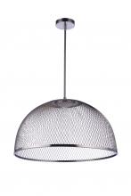 Craftmade P1005BNK-LED - 24.25" Diameter Sculptural Statement Metal Mesh Dome Pendant in Brushed Polished Nickel