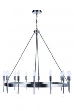  54314-BNK - Larrson 14 Light Chandelier in Brushed Polished Nickel