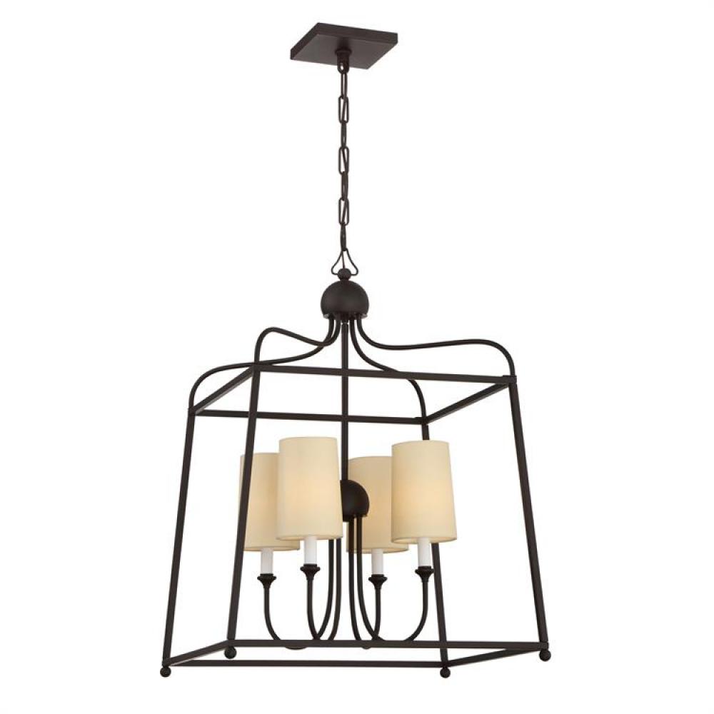 Libby Langdon for Crystorama Sylvan 4 Light Dark Bronze Chandelier