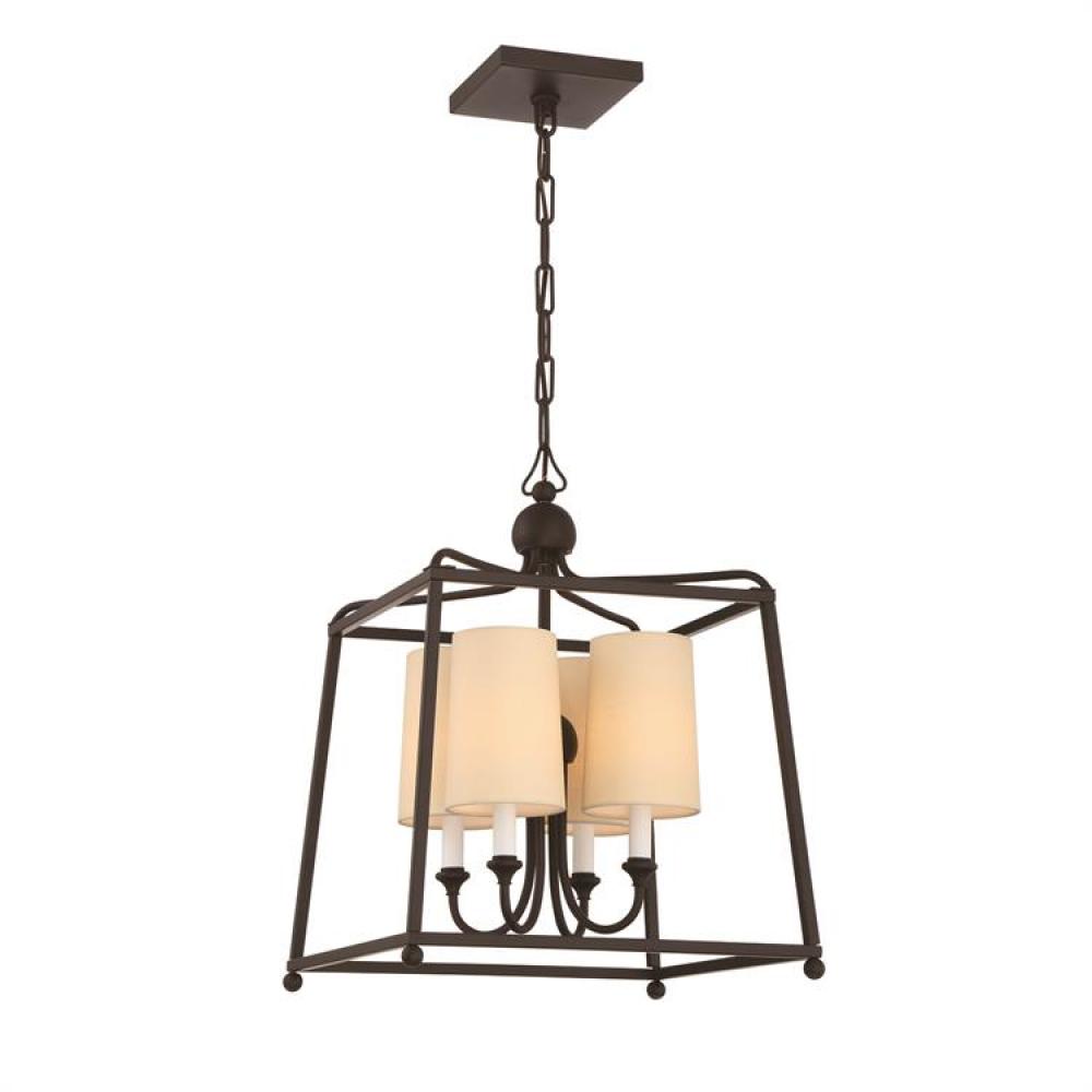 Libby Langdon for Crystorama Sylvan 4 Light Dark Bronze Chandelier