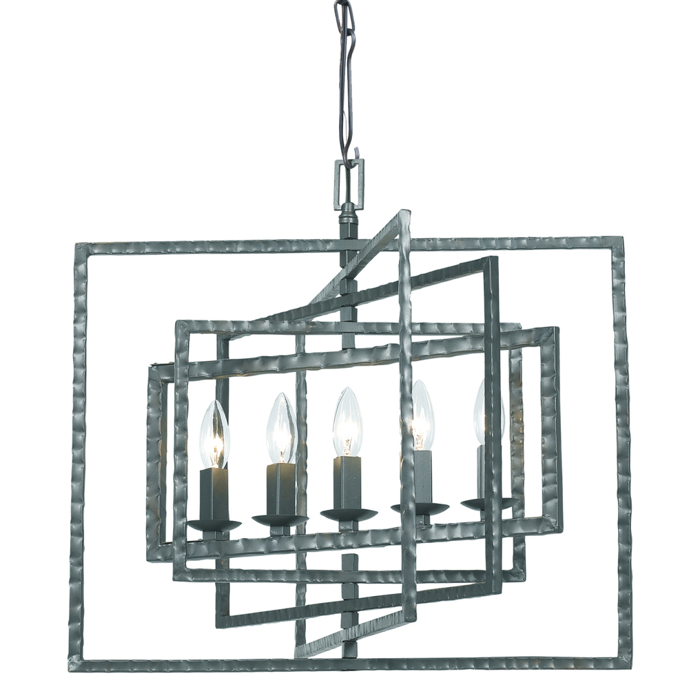 Capri 5 Light Gray Chandelier