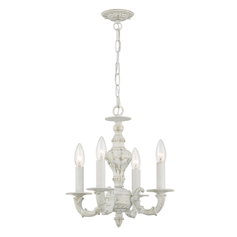 Paris Market 4 Light Antique White Mini Chandelier